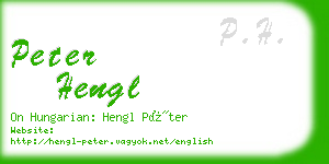 peter hengl business card